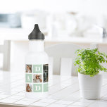 Modern Mint Collage Foto Pap Beste Gift Waterfles<br><div class="desc">Modern Mint Collage Photo Dad Best Gift is een uniek en gepersonaliseerd geschenk dat perfect is voor elke gelegenheid zoals Vaderdag, verjaardagen of een andere speciale dag die vaders eert. Dit cadeau is ontworpen om de speciale momenten en herinneringen te laten zien die je de hele jaren met je vader...</div>