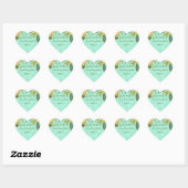 Modern Mint Damask Wedding Invite Hart Sticker (Vel)