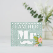 Modern Mint Damask Wedding Invite Uitnodiging Briefkaart (Staand voorkant)