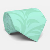 Modern Mint Damask Wedding Party Stropdas (Opgerold)