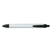 Modern Mint en Beige Geometrische Patroon Zwarte Inkt Pen (Achterkant)