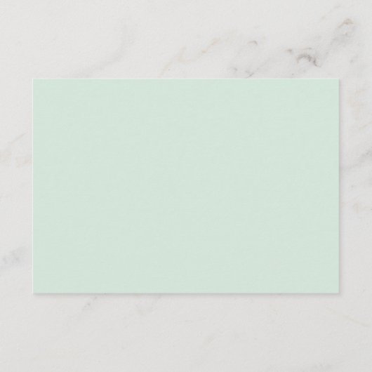 Modern Mint en Black Script Wedding Celebrate Informatiekaartje (Achterkant)