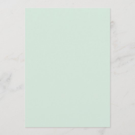 Modern Mint en Black Script Wedding Menu (Achterkant)