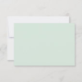 Modern Mint en Black Script Wedding RSVP Kaartje (Achterkant)