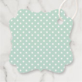Modern Mint en Gray Elephant Baby shower Bedankjes Labels (Achterkant)