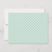 Modern Mint en Gray Elephant Baby shower Notitiekaartje (Achterkant)