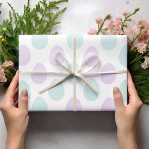 Modern Mint en Paars Deeghoen   Pasen Cadeaupapier