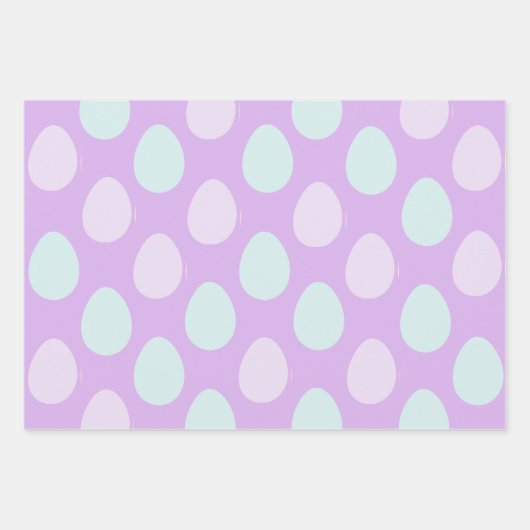 Modern Mint en Paars Deeghoen | Pasen Inpakpapier Vel (Voorkant 2)