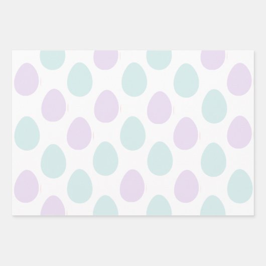 Modern Mint en Paars Deeghoen | Pasen Inpakpapier Vel (Voorkant)