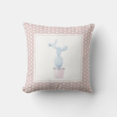 Modern Mint Geboorte Baby voor Kinderen Cactus Roz Kussen (Voorkant)