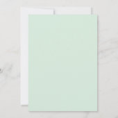 Modern Mint Gold Faux Glitter Baby shower Kaart (Achterkant)