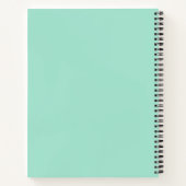 Modern Mint Green Custom Name Minimalist Notitieboek (Achterkant)