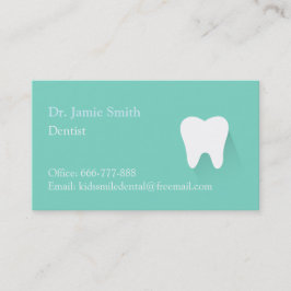 Modern Mint Green Dental Visitekaartjes