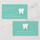 Modern Mint Green Dental Visitekaartjes (Voorkant / Achterkant)