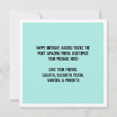 Modern Mint Green Friends Photo Collage Birthday Kaart (Achterkant)