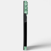 Modern Mint Green Glitter Drift Monogram Case-Mate iPhone Case (Achterkant / Rechts)