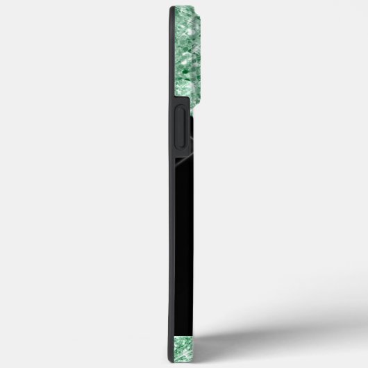 Modern Mint Green Glitter Drift Monogram Case-Mate iPhone Case (Achterkant / Rechts)