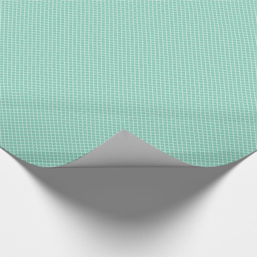 Modern Mint Green Moroccan Quatrefoil Pattern Cadeaupapier (Hoek)