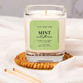 Modern Mint Green Rustic Label