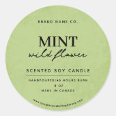 Modern Mint Green Rustic Ronde Sticker (Voorkant)