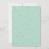Modern Mint Green Sage Gold Foil Lijst bruiloft Kaart (Achterkant)
