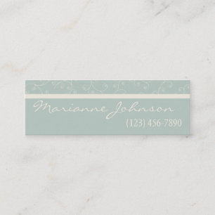 Modern Mint Green Swirl Profile Card Mini Visitekaartje