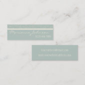 Modern Mint Green Swirl Profile Card Mini Visitekaartje (Voorkant / Achterkant)