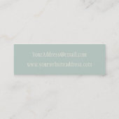 Modern Mint Green Swirl Profile Card Mini Visitekaartje (Achterkant)