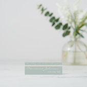 Modern Mint Green Swirl Profile Card Mini Visitekaartje (Staand voorkant)