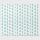 Modern Mint Green Trees Geometric Pattern Cadeaupapier (Vlak)