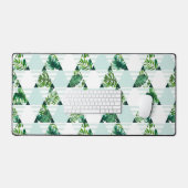 Modern Mint Green Tropical Triangles Patroon Bureaumat (Keyboard & Muis)
