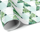 Modern Mint Green Tropical Triangles Patroon Cadeaupapier (Rol Hoek)