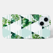 Modern Mint Green Tropical Triangles Patroon Case-Mate iPhone Case (Achterkant (horizontaal))