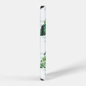 Modern Mint Green Tropical Triangles Patroon iPhone Hoesje (Rechterkant)