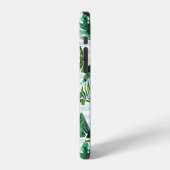 Modern Mint Green Tropical Triangles Patroon iPhone Hoesje (Linkerkant)