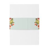 Modern Mint Green Waterverf Red Roses Wedding Uitnodigingen Wikkel (Achterkant Voorbeeld)