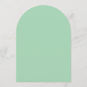 Modern Mint Green Wedding Menu Kaart (Achterkant)