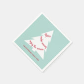 Modern Mint Green White Tree Name Holiday Party Servet (Hoek)