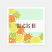 Modern mint Groenboek over citrusvruchten Servet (Voorkant)