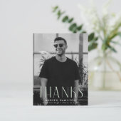 Modern Mint Photo Afstuderen Dank u Briefkaart (Staand voorkant)