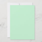Modern Mint Summer Floral Save the Date Aankondiging (Achterkant)