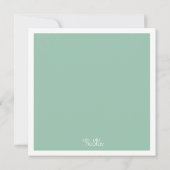 Modern Mint & White Bewaar de datum fotokaarten Kaart (Achterkant)