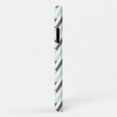 Modern Mint White Grey Geometric Chevron Design Case-Mate iPhone Case (Achterkant/rechts)