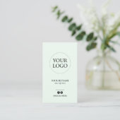 Modern Mint Zakelijk Logo Giftcertificaat Visitekaartje (Staand voorkant)