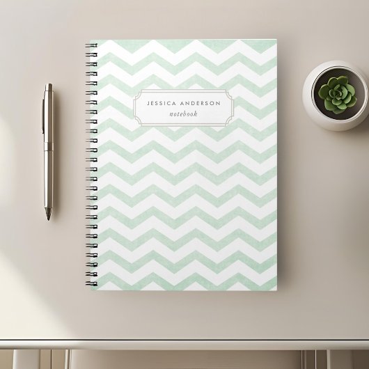 Modern mintgroene notitieboek