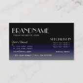 Modern Mirror Font Classic Black en Blue Gradient Visitekaartje (Achterkant)
