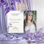 Modern Mis Quince Años Quinceañera Save the Date Briefkaart