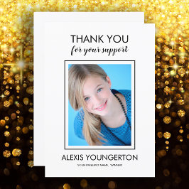 Modern Miss Pageant Dank je wel White Bedankkaart