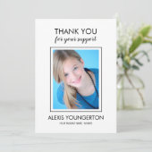 Modern Miss Pageant Dank je wel White Bedankkaart (Staand voorkant)