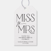 Modern Miss to Mrs Vrijgezellenfeest Cadeaulabel (Voorkant)